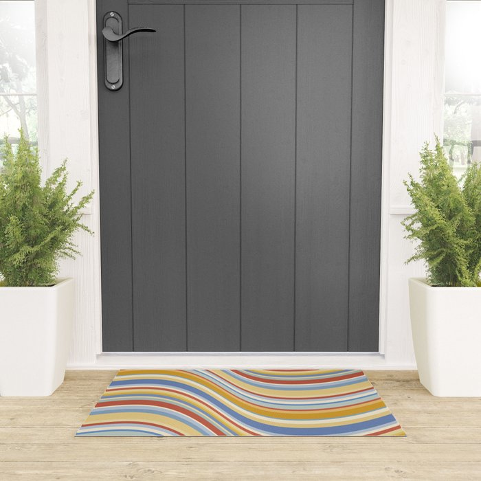 Wavy Stripes VIII - 70s Summer Welcome Mat Gallery Image 3