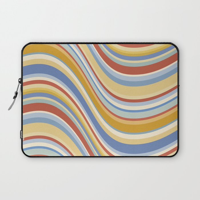 Wavy Stripes VIII - 70s Summer Laptop Sleeve Gallery Image 1