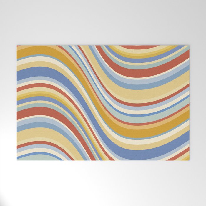 Wavy Stripes VIII - 70s Summer Welcome Mat Gallery Image 1