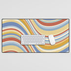 Wavy Stripes VIII - 70s Summer Desk Mat Gallery Image 1