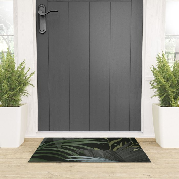 Night Tropical Jungle Welcome Mat Gallery Image 3