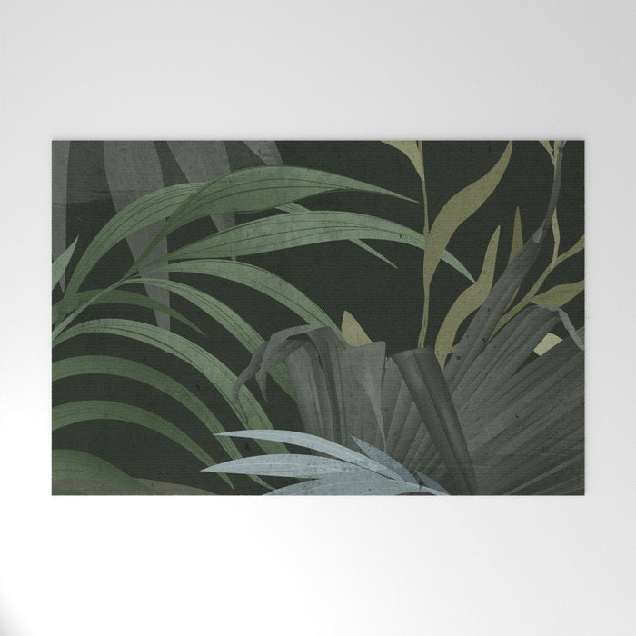 Night Tropical Jungle Welcome Mat Gallery Image 1