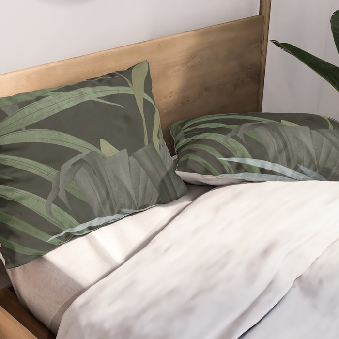 Night Tropical Jungle Pillow Sham Gallery Image 2