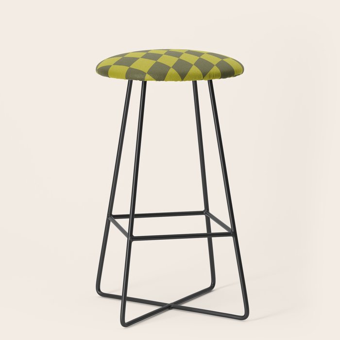 Wavy Chartreuse x Shaded Lichen Stool Gallery Image 1