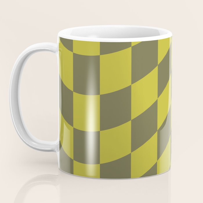 Wavy Chartreuse x Shaded Lichen Coffee Mug Gallery Image 3