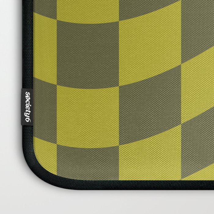 Wavy Chartreuse x Shaded Lichen Laptop Sleeve Gallery Image 3