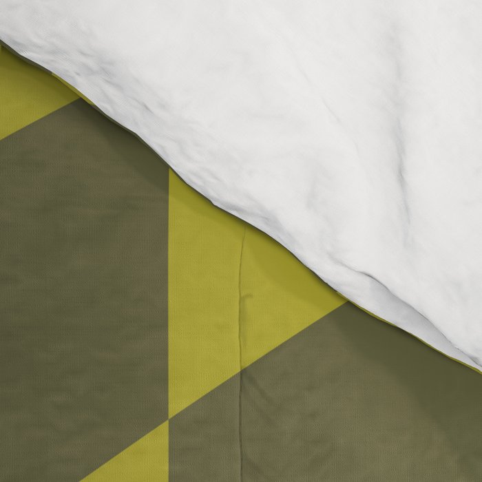 Wavy Chartreuse x Shaded Lichen Comforter Gallery Image 4