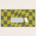 Wavy Chartreuse x Shaded Lichen Desk Mat Gallery Image 1