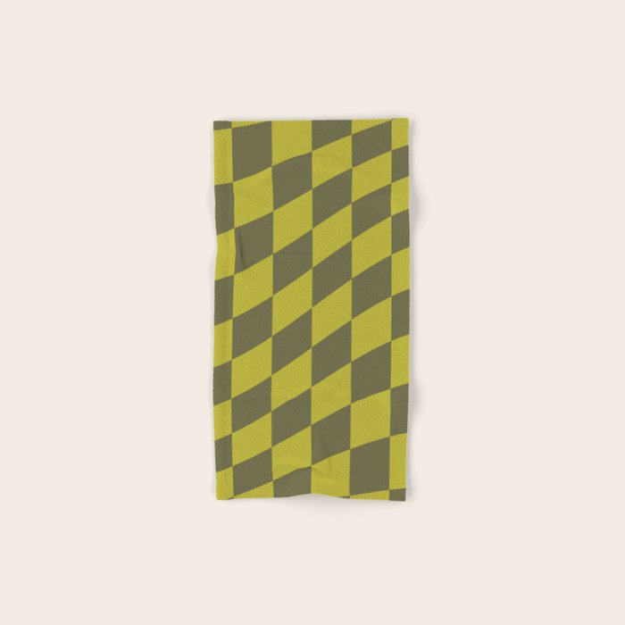 Wavy Chartreuse x Shaded Lichen Bath Towel Gallery Image 1