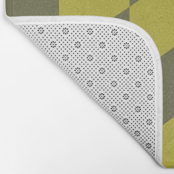 Wavy Chartreuse x Shaded Lichen Bath Mat Gallery Image 2