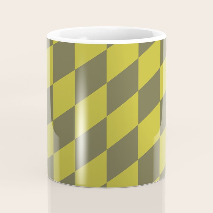 Wavy Chartreuse x Shaded Lichen Coffee Mug Gallery Image 4