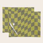 Wavy Chartreuse x Shaded Lichen Placemat Gallery Image 1