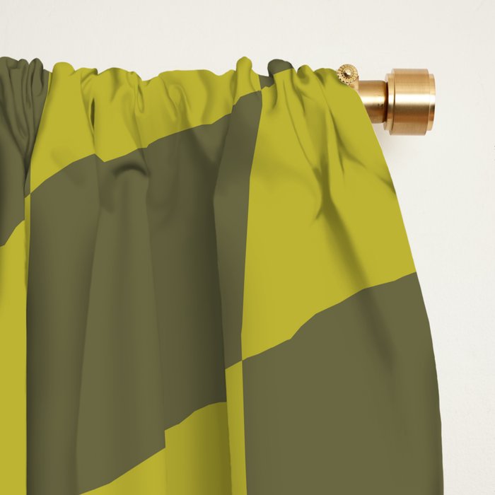 Wavy Chartreuse x Shaded Lichen Window Curtain Gallery Image 2