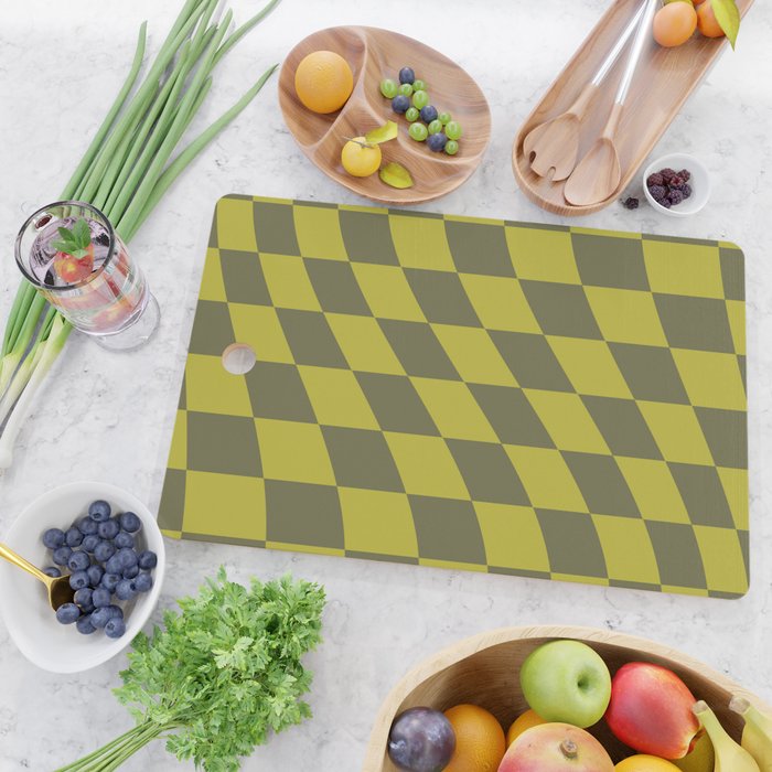 Wavy Chartreuse x Shaded Lichen Cutting Board Gallery Image 2