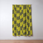 Wavy Chartreuse x Shaded Lichen Window Curtain Gallery Image 3