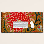 Detail of Shakhrisyabz Suzani Floral Textile Desk Mat Gallery Image 1