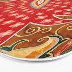 Detail of Shakhrisyabz Suzani Floral Textile Bath Mat Gallery Image 3