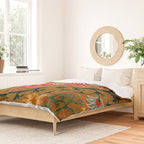 Detail of Shakhrisyabz Suzani Floral Textile Duvet Cover Gallery Image 2