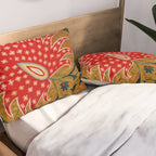 Detail of Shakhrisyabz Suzani Floral Textile Pillow Sham Gallery Image 2