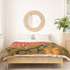Detail of Shakhrisyabz Suzani Floral Textile Duvet Cover Gallery Image 3