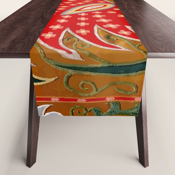 Detail of Shakhrisyabz Suzani Floral Textile Table Runner Gallery Image 1