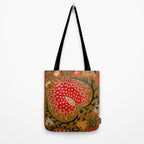 Detail of Shakhrisyabz Suzani Floral Textile Tote Bag Gallery Image 2