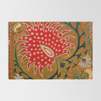 Detail of Shakhrisyabz Suzani Floral Textile Rug Gallery Image 2