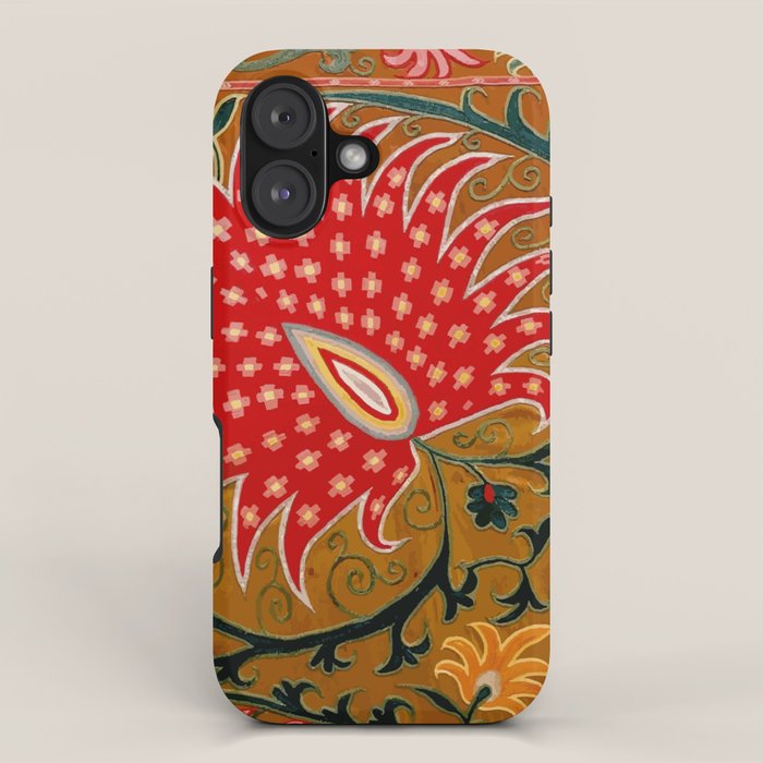 Detail of Shakhrisyabz Suzani Floral Textile iPhone Case Gallery Image 1