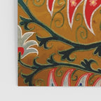 Detail of Shakhrisyabz Suzani Floral Textile Poster Gallery Image 3