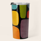 Black & Colorful Shapes Modern I Travel Mug Gallery Image 3