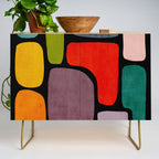 Black & Colorful Shapes Modern I Credenza Gallery Image 1