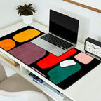 Black & Colorful Shapes Modern I Desk Mat Gallery Image 2