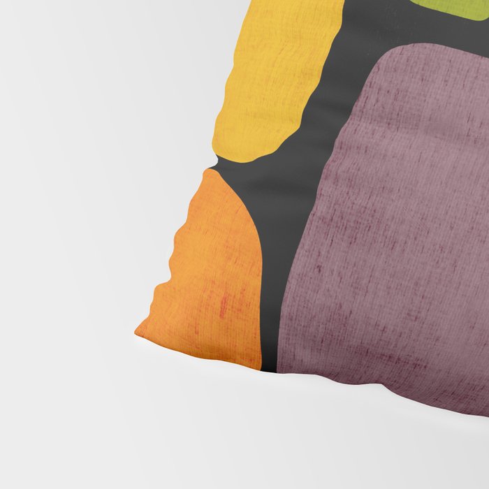 Black & Colorful Shapes Modern I Pillow Sham Gallery Image 4