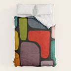 Black & Colorful Shapes Modern I Comforter Gallery Image 6