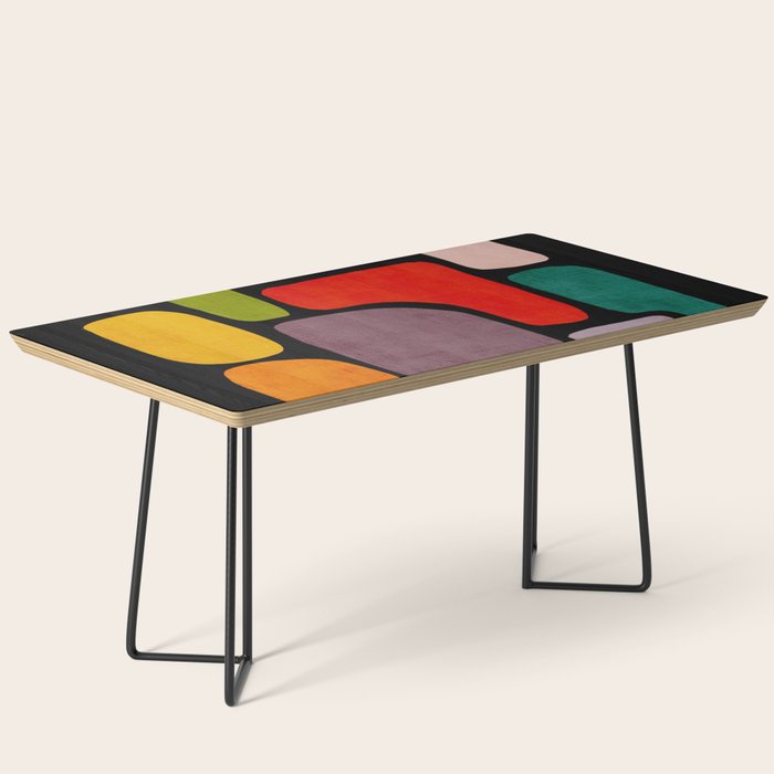 Black & Colorful Shapes Modern I Coffee Table Gallery Image 1