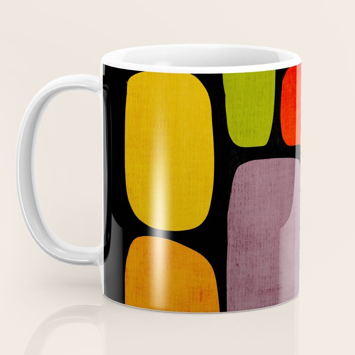 Black & Colorful Shapes Modern I Coffee Mug Gallery Image 3