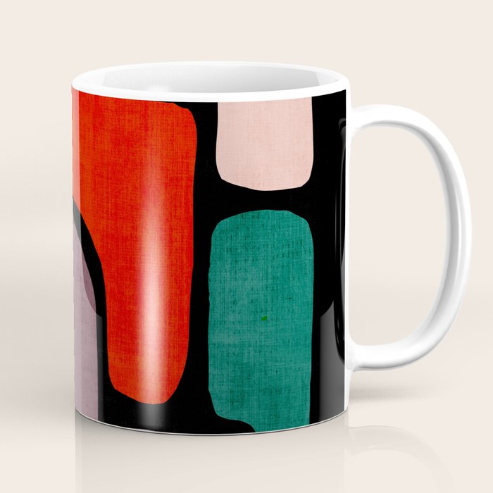 Black & Colorful Shapes Modern I Coffee Mug Gallery Image 1