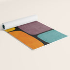 Black & Colorful Shapes Modern I Yoga Mat Gallery Image 2
