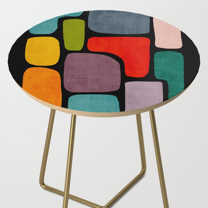 Black & Colorful Shapes Modern I Side Table Gallery Image 2