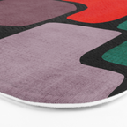 Black & Colorful Shapes Modern I Bath Mat Gallery Image 3