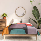 Black & Colorful Shapes Modern I Comforter Gallery Image 3