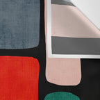 Black & Colorful Shapes Modern I Wall Tapestry Gallery Image 3