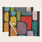 Black & Colorful Shapes Modern I Placemat Gallery Image 1