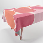 Playful Red and Pink Dots Tablecloth Gallery Image 1