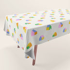 Colorful toy house city pattern Tablecloth Gallery Image 1