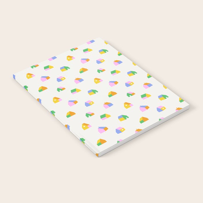Colorful toy house city pattern Notebook Gallery Image 1