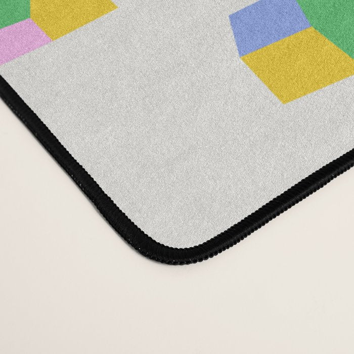 Colorful toy house city pattern Desk Mat Gallery Image 4