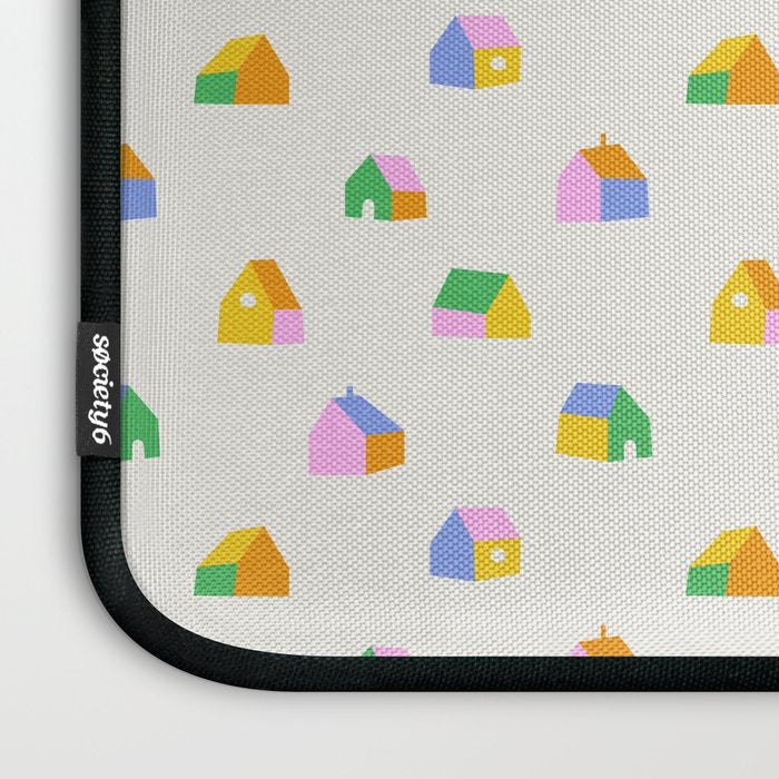 Colorful toy house city pattern Laptop Sleeve Gallery Image 3