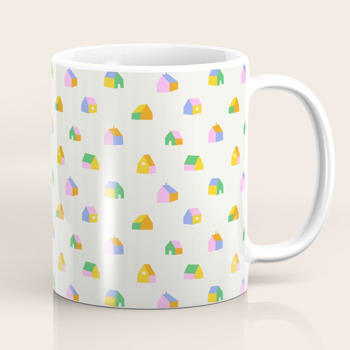Colorful toy house city pattern Coffee Mug Gallery Image 1