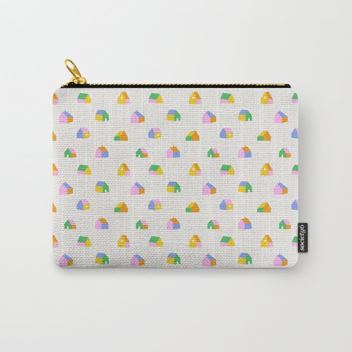 Colorful toy house city pattern Carry All Pouch Gallery Image 1